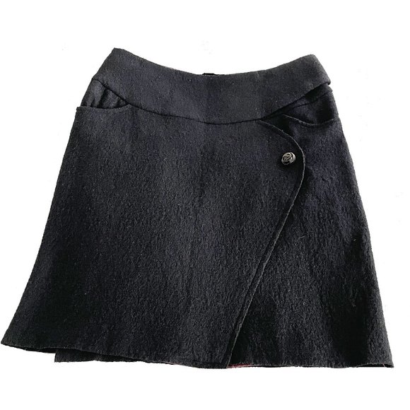 Stunning Handmade One of a Kind Boiled Wool Skirt - Picture 1 of 15